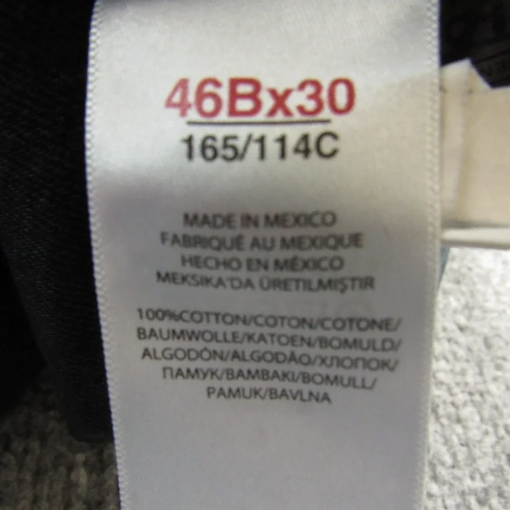 Polo Ralph Lauren Jeans Mens 46Bx30 Black Hampton‎ Straight Denim Classic Casual